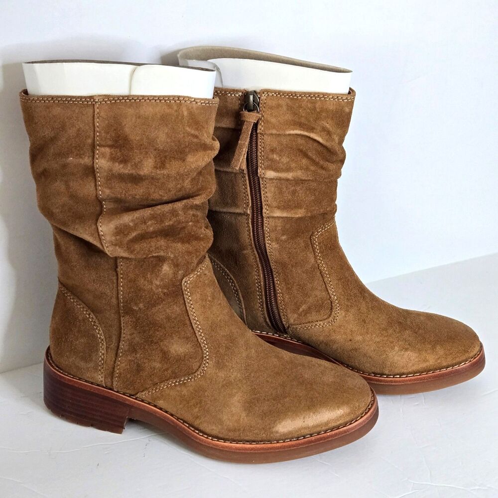 SOFFT Boots Brown Italian Suede Burnette Brandy Women Sz 6 US (37 EU) NEW IN BOX